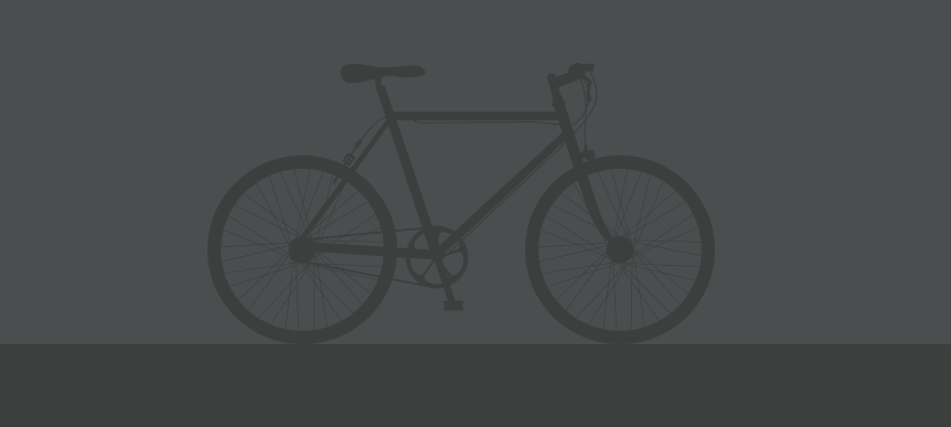A silhouette of a bike.