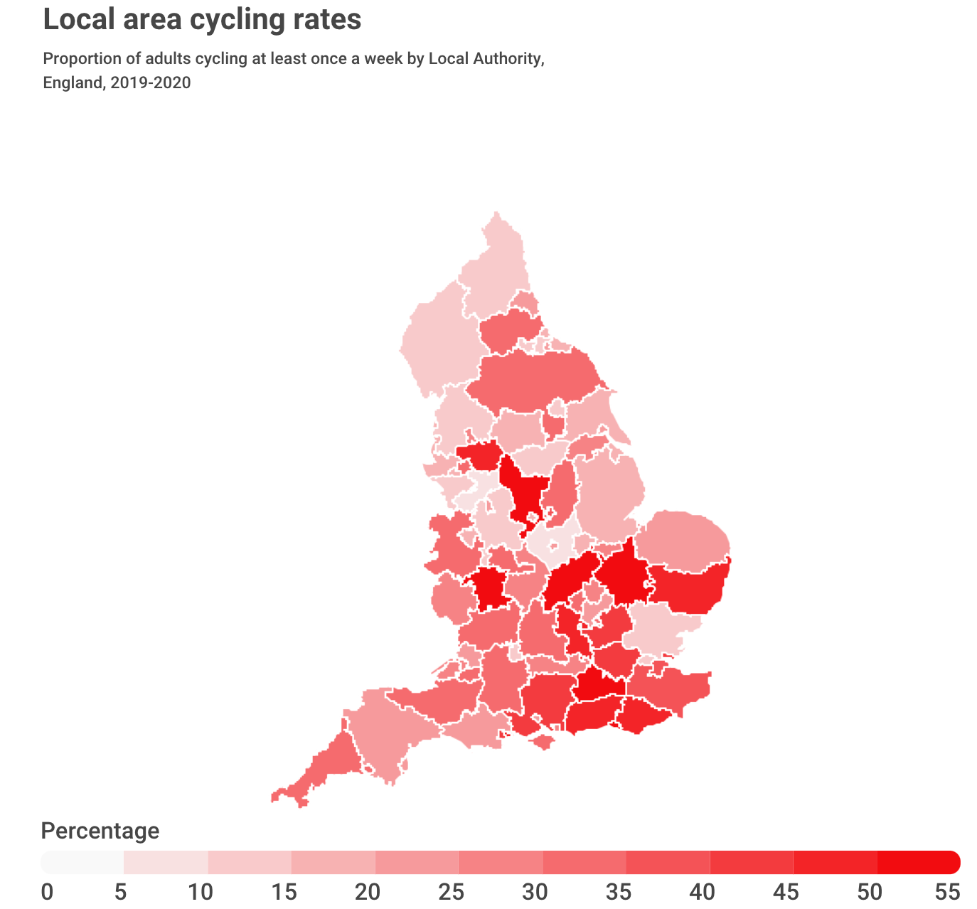 Local Area Cycling Rates
